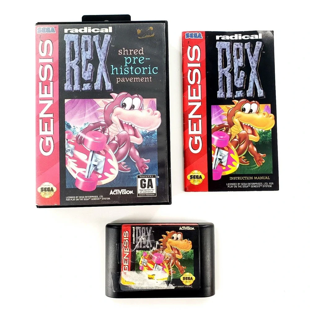Radical Rex (Sega Genesis, 1994) Authentic Complete Tested & Works